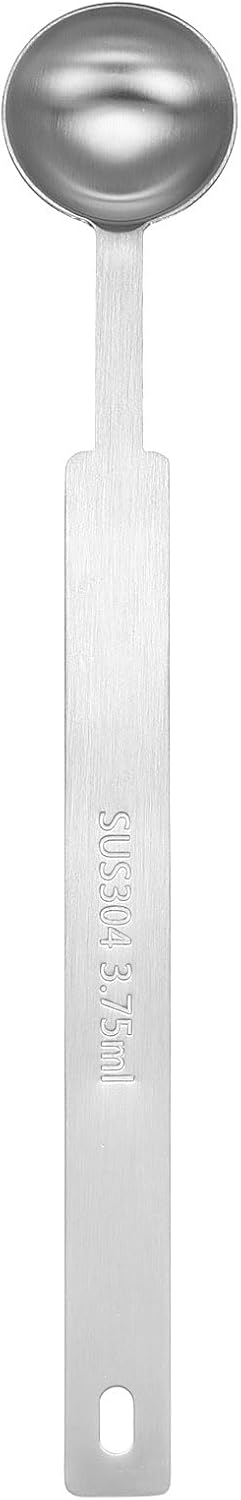 HARFINGTON Single Measuring Spoon 3/4tsp (1/4tbsp, 3.75ml) Teaspoon/Tablespoon 430 Stainless Steel Single Tiny Square Bowl Measuring Spoon Long Handle Measure Scoop