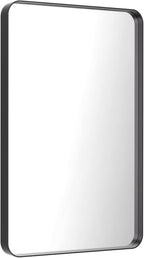 LOAAO Black Metal Framed Bathroom Mirror - Image 3