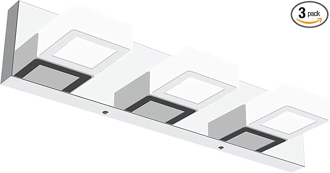 Ralbay Modern LED Chrome Vanity Light Acrylic Stainless Steel by RalbayLighting