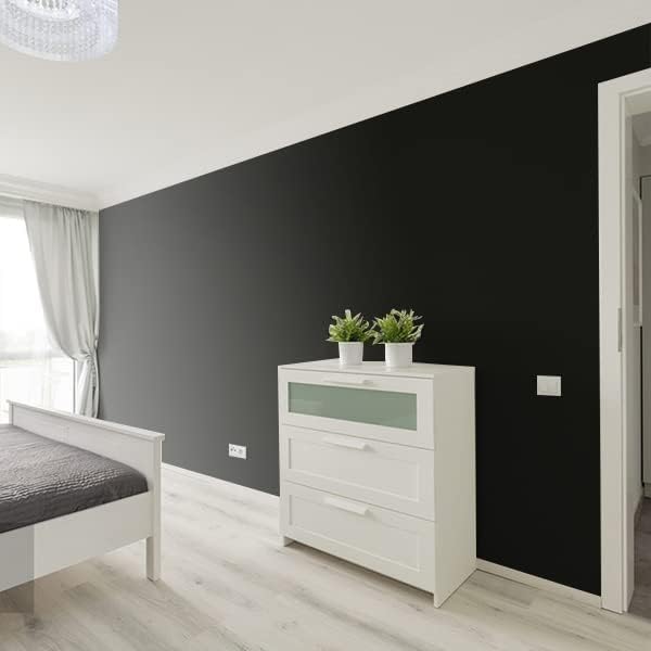 Yancorp 31.5"x394" Matte Black Contact Paper Peel and Stick Wallpaper Removable - Image 4