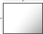 LOAAO 28"X36" Black Rectangle Bathroom Mirror Wall, Matte Black Aluminum Alloy - Image 6