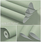 Dimoon 394''x17.7'' Green Peel and Stick Wallpaper Contact Paper Modern Self - Image 2