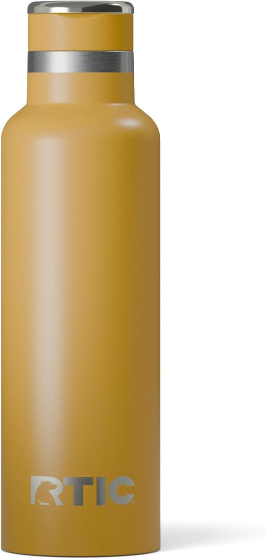 RTIC 20oz Journey Bottle Metal Stainless Steel Vacuum Insulated, BPA Free, Reusable, for Water, Hot and Cold Drinks, Travel, Sports, Camping, Harvest