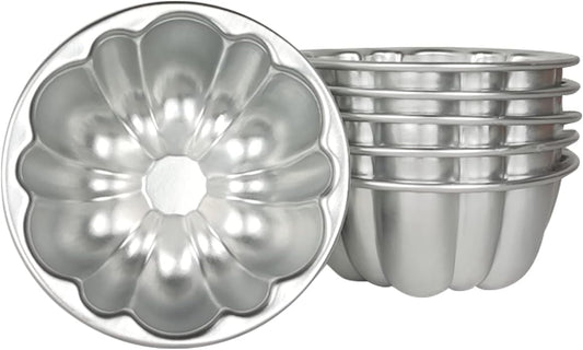 Weilan Cup Cake Molds Aluminum Molds for Jello Pudding Pan Cupcake Muffin Cups Cake Tartlets Nonstick for Steaming and Baking