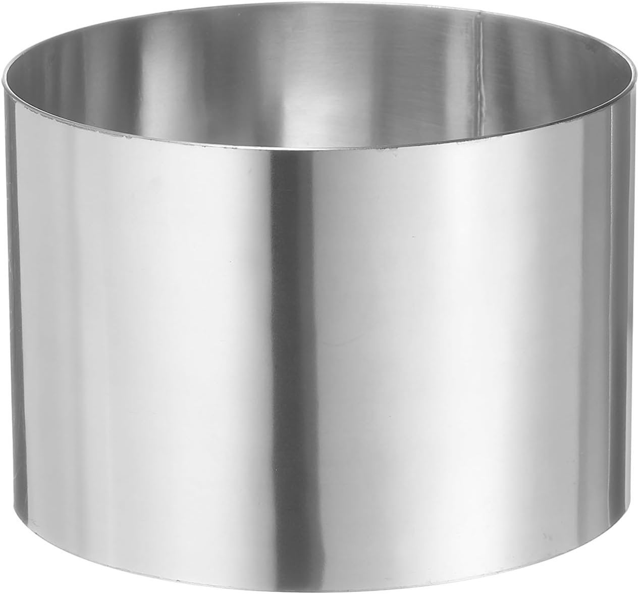 HARFINGTON Round Cake Ring 4 x 2.75 Inch Seamless Stainless Steel Pastry Mousse Dessert Ring Mirror Coating for Baking Cooking Making Tool