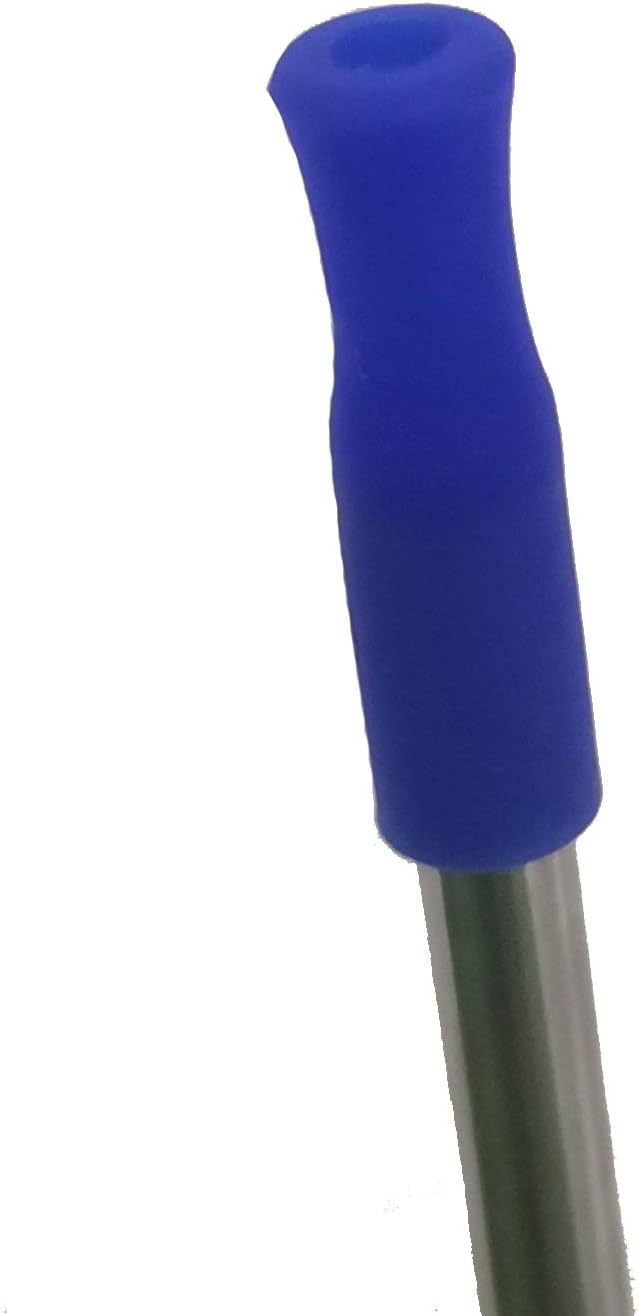 Accmor 22 Pcs Reusable Silicone Straws Tips, Black Clear Food Grade Straw Tip Covers Only Fit for 1/4 Inch Wide(6MM Out diameter) Stainless Steel Straws