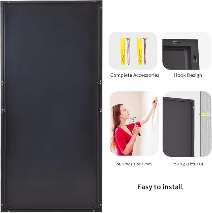 Koonmi 78"x35" Floor Mirror Full Length, Bedroom Floor Body Mirror - Image 6