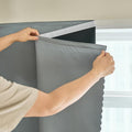 AJAZZ 100% Blackout Stick Curtain Portable Blackout Curtains Adhesive Curtains by AJAZZ