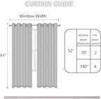 LEMOMO Light Beige Blackout Curtains 52 x 84 Inch Long Beige Curtains Set of 2 - Image 4