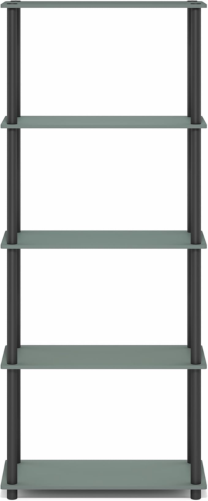 Furinno Turn-N-Tube Storage Shelves, 5-Tier Book Shelf, Corner Shelf, Toolless - Image 6