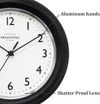 PresenTime & Co. 8.5" Modern Farmhouse Essential Wall Clock, Silent non Ticking - Image 3