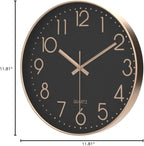 Silent Wall Clock 12 Inch Non-Ticking Wall Clocks Battery Operated - Image 10