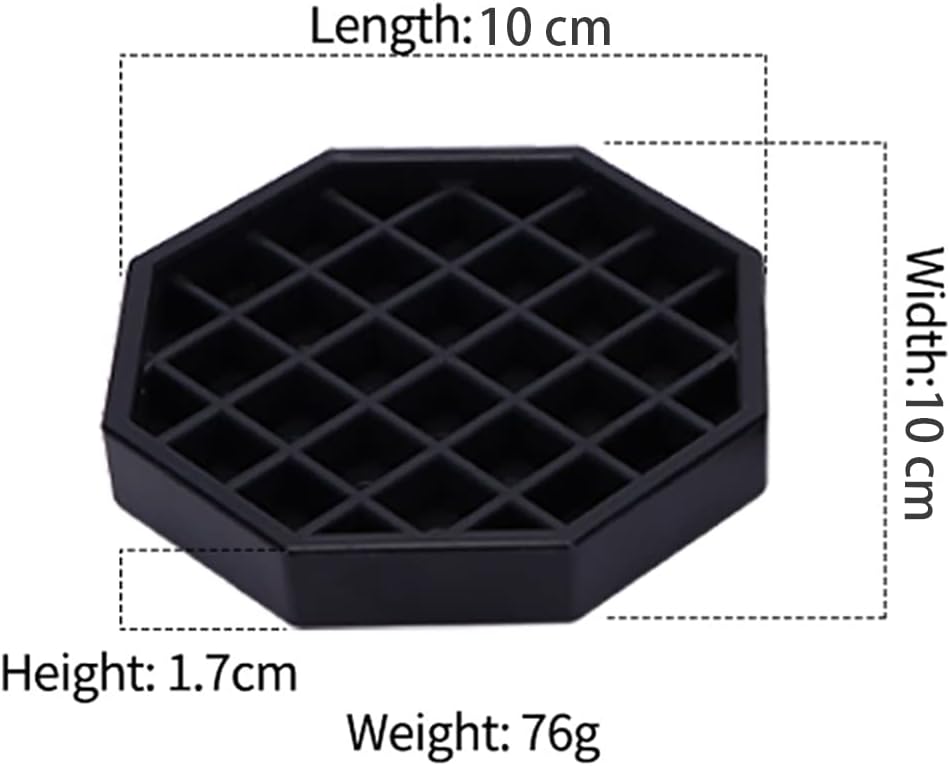 Drip Trays 4" Coffee Countertop Octagon Drip Tray Black Plastic Coffee Drip Tray With Honeycomb Grid, Pack of 2 (2 Pcs 4")