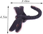 2pcs Dragonfly Coat Hooks Decorative Creativity Wall Mounted Hanger Hook - Image 2