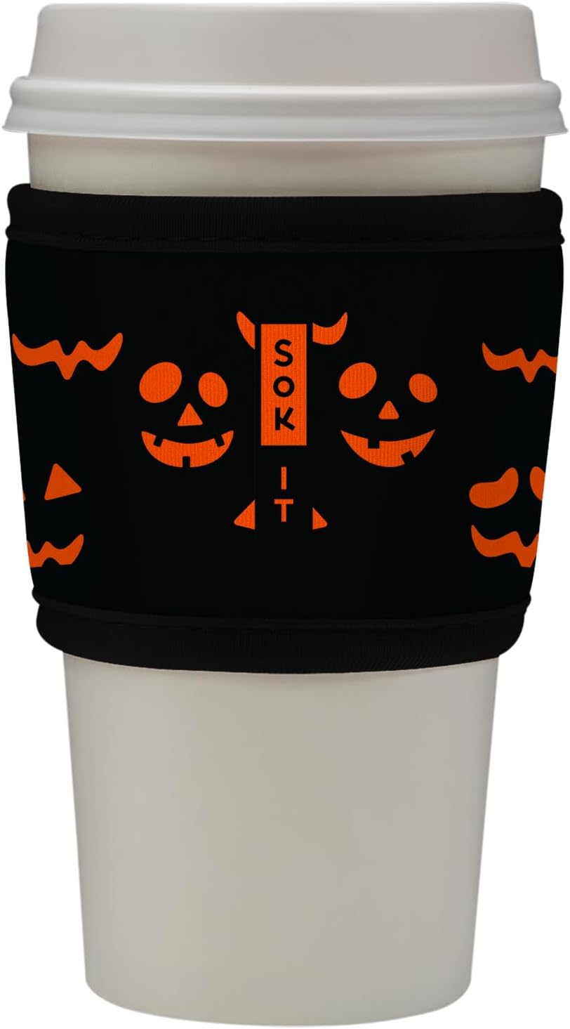 Sok It HotSok Coffee & Tea Reusable Insulated Neoprene Cup Sleeve (Fright Night Lights)