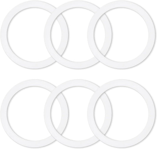 6 Pcs Gasket Seal Rings for Bialetti Moka Express Dama 9 Cups - Spare Food Grade Silicone Sealing Rings for Aluminium Stovetop Coffee Maker Pots