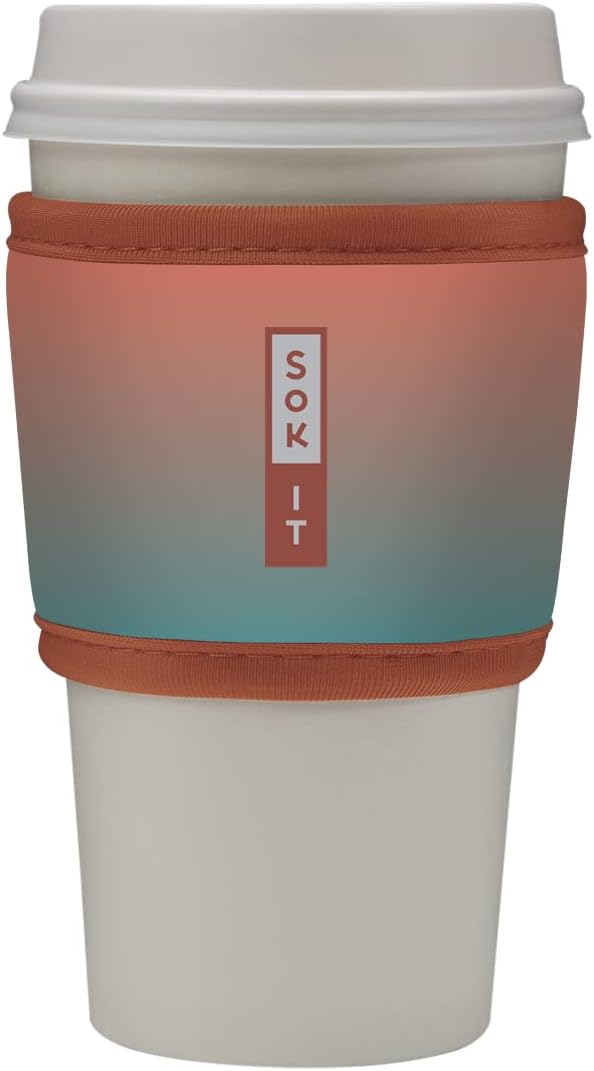 Sok It HotSok Coffee & Tea Reusable Insulated Neoprene Cup Sleeve (Desert Ombre)