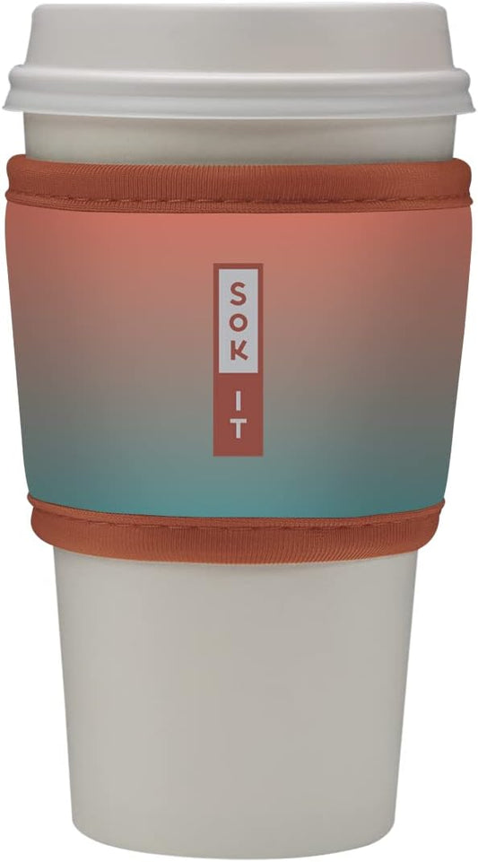 Sok It HotSok Coffee & Tea Reusable Insulated Neoprene Cup Sleeve (Desert Ombre)