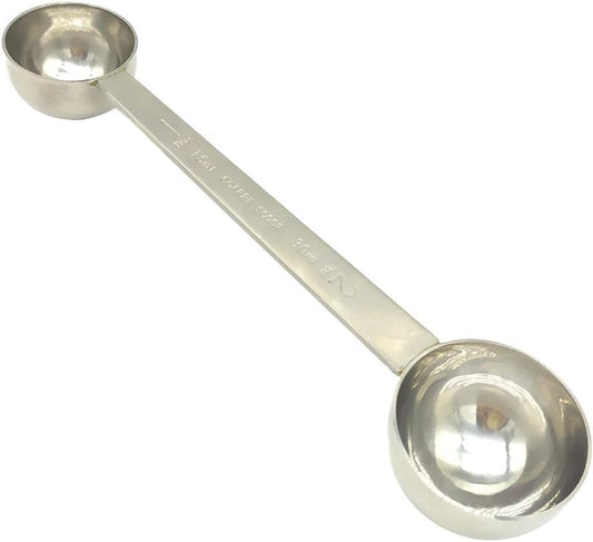 CoaGu Stainless Steel Coffee Scoop: Dual-Measure 1 Tbsp & 2 Tbsp Long Handle Tablespoon for Precise Scooping from Large Coffee Bags or Baking Ingredients
