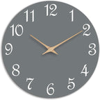 Mosewa Wall Clock Gray Battery Operated Silent Non Ticking Simple Modern Wood by MOSEWAWALLCLOCK