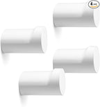 bsdonte Wood Wall Hooks, 4 Pack White Decorative Coat Hooks Wall Mounted by bsdonte