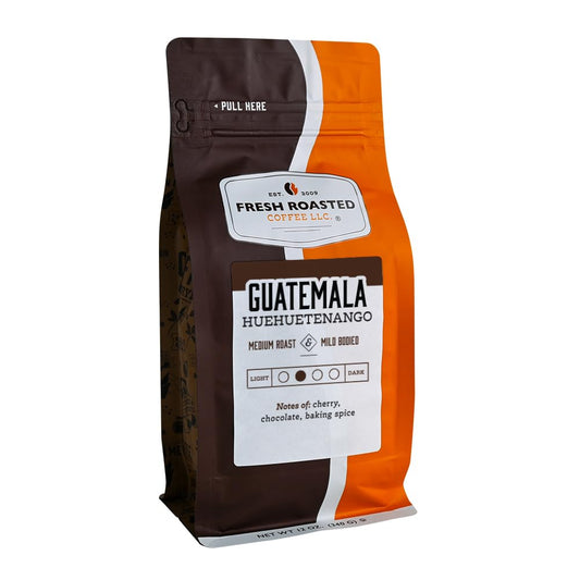 Fresh Roasted Coffee, Guatemala Huehuetenango | 12 oz | Single Origin | Medium Roast | Kosher | Ground