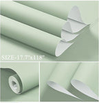 Dimoon 236''x23.6'' Green Peel and Stick Wallpaper Contact Paper Modern Self - Image 2