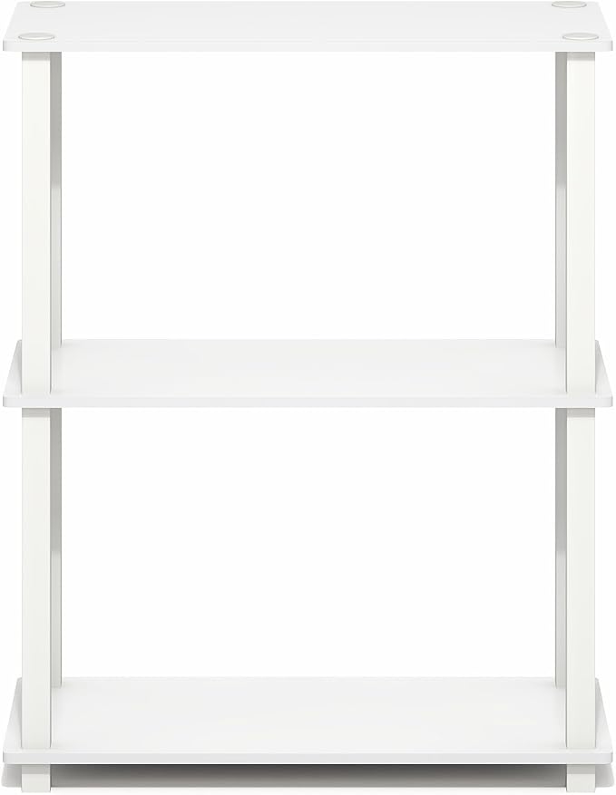 Furinno Turn-S-Tube Storage Shelves, 3-Tier Book Shelf, Corner Shelf, Toolless - Image 7