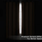 LEMOMO Blackout Curtains 52 x 90 Inch Long Cappuccino Curtains Set of 2 Panels - Image 3