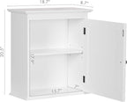 Spirich Small Bathroom Wall Cabinet, Wall Mounted Storage Cabinet, Medicine - Image 3