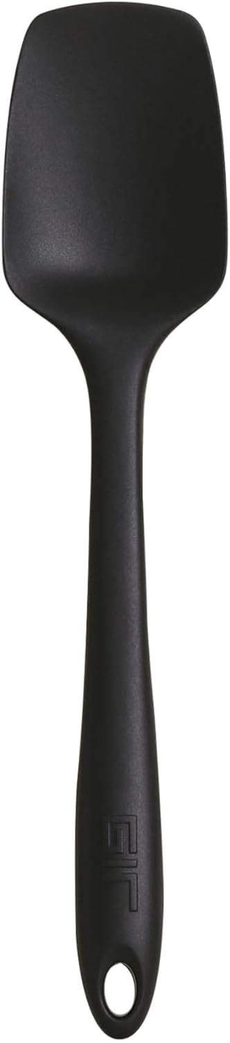 GIR: Get It Right Silicone Spatula Spoonula - 11-Inch Black - Heat-Resistant to 425°F & Flexible Edge for Scraping & Scooping - Dishwasher Safe & Nonstick Cookware Friendly