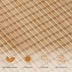 SEEYE Cordless Bamboo Roman Shades, Roll Up Blind Privacy Shade - Image 4