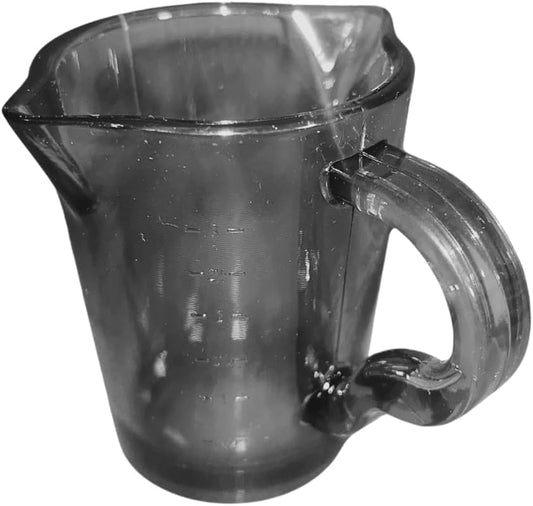 Rattleware Smoked 3 Oz Plastic Barista Pitcher - Heavyweight Plastic Design with 2 Spouts - Ideal for Espresso Shots, Baking, and Laboratory Use