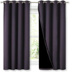 NICETOWN 100% Blackout Curtains 45" Long, 1 Pair, 2 Thick Layers Completely - Image 2