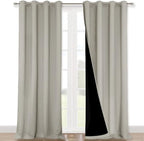 NICETOWN Natural 100% Blackout Curtains - Image 2