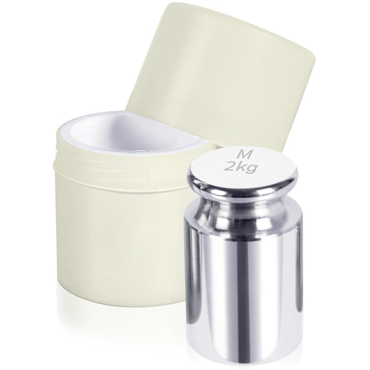 QP 2000g Calibration Weights, OIML Class M1 High Precision Gram Weights, Stainless Steel Scale Calibration Weight for Digital Scale, Balance Scale, Chrome Finish Scale Weights with Storage Case