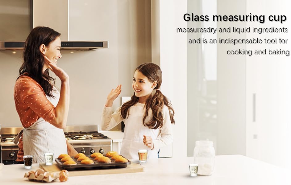 Shot Glasses Measuring cup 2018 Liquid Heavy Glass Wine Glass Espresso Shot Glass 26-Incremental Measurement 1oz, 6 Tsp, 2 Tbs, 30ml (2 pack-red 30ml)