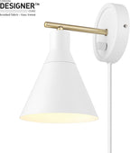 Globe Electric 65542 1-Light Plug-in or Hardwire Wall Sconce, Matte White - Image 11