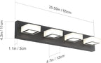 Ralbay Modern LED Black Vanity Lights 4 Lights Acrylic Bathroom Vanity Lighting - Image 6