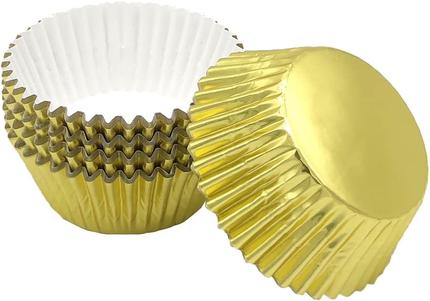 Standard Gold Foil Cupcake Liners Muffin Baking Cups for Party and More, 100-Count