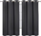 LEMOMO Dark Grey Thermal Blackout Curtains/38 x 63 Inch/Set of 2 Panels Room - Image 2