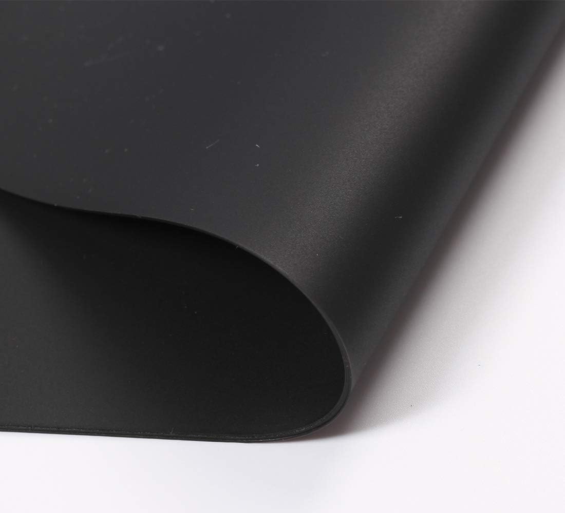 Extra Large Mulitpurpose Silicone Placemat,Countertop Protector, Kitchen Counter Mat, Table Mat, Heat Resistant, Washable, Non Slip ...… (Black -2PCS, 23.6X 15.8inch)