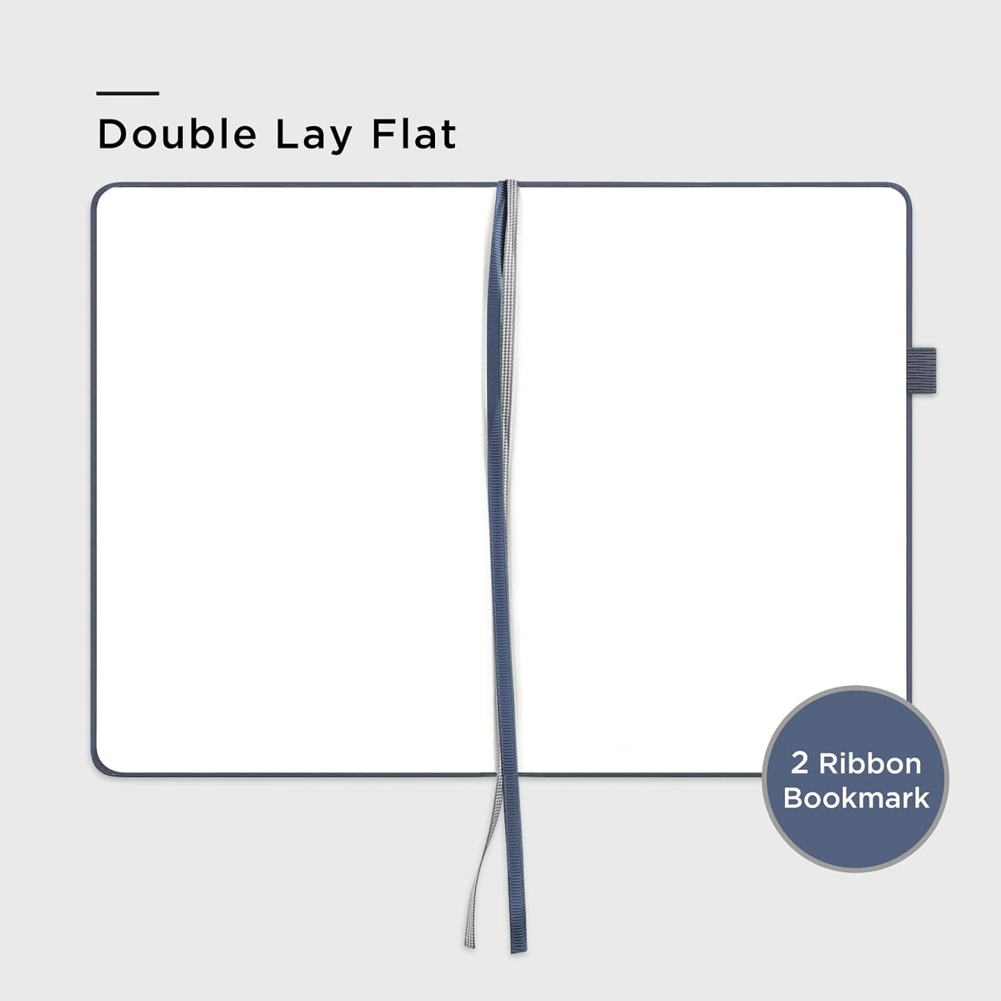 &And Per Se Blank Journal Notebook, 160 Pages, 5.7 x 8 inches College Ruled Thick Paper Notebook Journals for Writing, Hardcover Notebook(1 Pack, dark blue)