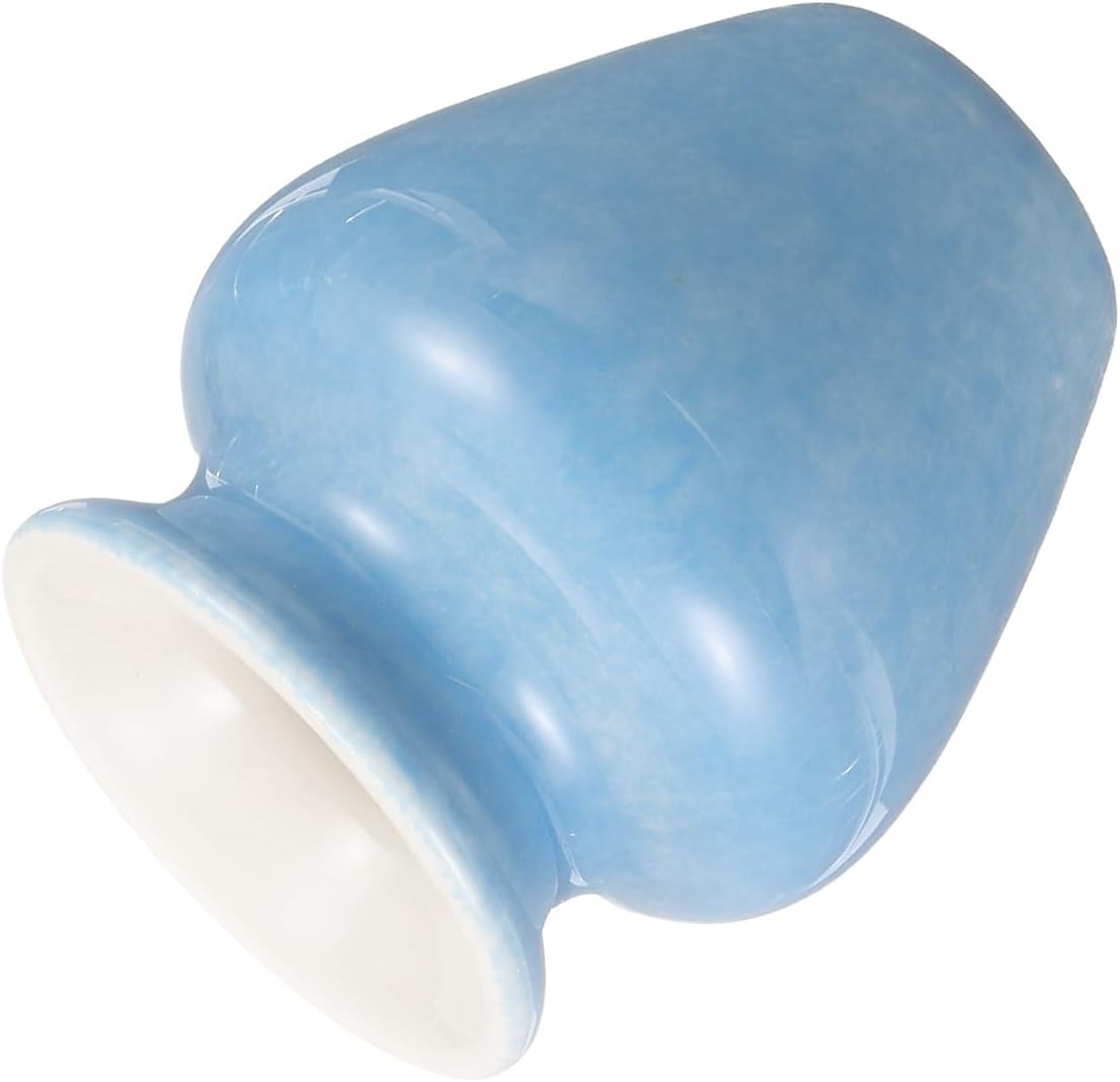 HARFINGTON Ceramic Chasen Stand 70mm Matcha Whisk Holder Teas Set Whisks Stand Traditional Matcha Tea Chasen Holder Tea Set Accessories for Tea Tasting, Cyan Blue