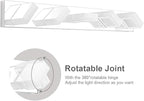 Ralbay Chrome Vanity Lights for Bathroom Acrylic Rotable 360° LED Modern - Image 2
