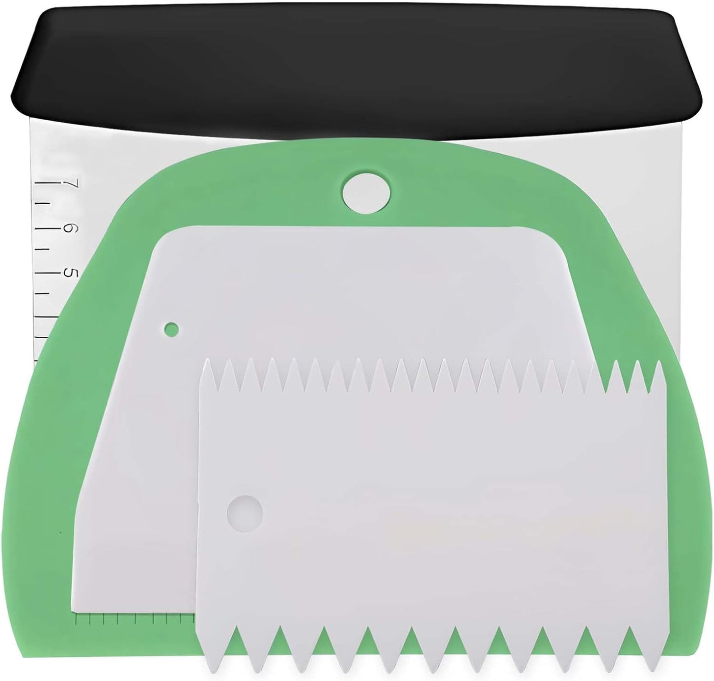 Dough Scraper Plastic Bench Scraper, Dough Scraper Tool Dough Cutter, Flexible Bench Scraper for Making Bread Pizza, 4 PCS