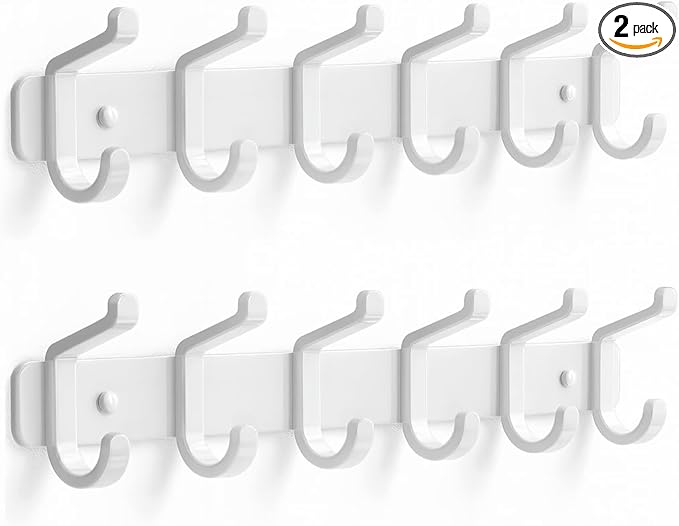 pickpiff Coat Rack Wall Mounted Heavy-Duty: Metal Coat Hanger 6 Hooks by pickpiff