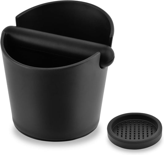 5-Inch Coffee Knock Box for Espresso Grounds Disposal with Extended Knocking Rod & Shock-Absorbent Non-Slip Base - Perfect for Home, Office, and Coffee Enthusiasts