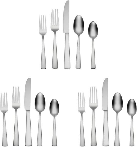 Oneida H290020AL20 Satin Nocha 20 Piece Everyday Flatware Set, Service For 4 (Pack of 3)