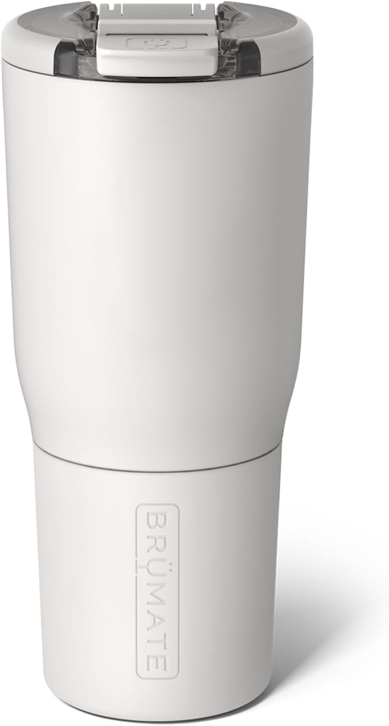 BrüMate Nav 25oz 100% Leak Proof Insulated Travel Tumbler with Magnetic BevLock™ Lid - Double Wall Cup-Holder Friendly Stainless Steel Mug (Dune)